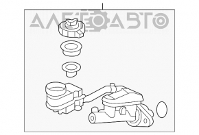 Бачок ГТЦ Honda Civic 4d 06-09 с усилителем