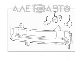 Поворотник правый Jeep Compass 17-21
