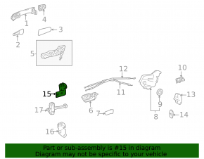 Петля двери нижняя передняя правая Lexus GS300 GS350 GS430 GS450h 06-11