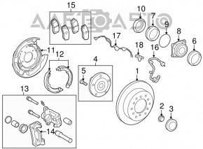 Датчик ABS задний левый Toyota Sequoia 08-17