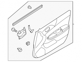 Обшивка дверей картка передня ліва Subaru Impreza WRX GH 09-11 чорна