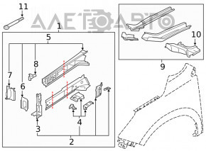 Четверть передняя правая Subaru Forester 19-24 SK