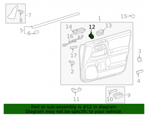Кнопки блокировки двери передней правой Toyota Prius 30 10-15
