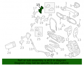 Петля двери верхняя задняя левая VW Jetta 11-18 USA