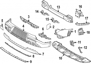 Защита переднего бампера Kia EV9 24-26 GT-Line