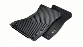 Комплект килимків салону 4шт Audi A5 F5 18-25 5D тканина чорна з написом A5