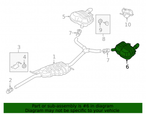 Глушитель задняя часть бочка левая Audi A5 F5 21-25 5D