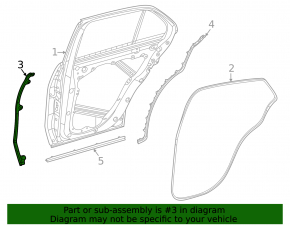Уплотнитель двери боковой задний левый Mercedes W167 GLE 350 450 20-26 передний