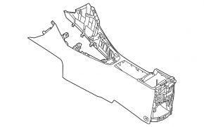 Консоль центральная подлокотник и подстаканники Ford Focus mk3 15-18 рест, беж