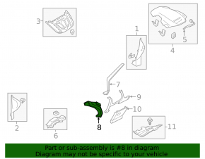 Накладка торпеды под кнопку start/stop левая Ford Escape MK3 17-19 графит