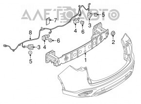Проводка парктроников заднего бампера Mazda CX-9 16-19