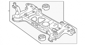 Підрамник передній VW Passat b7 12-15 USA 3.6