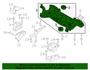 Подрамник передний VW Passat b7 12-15 USA 3.6