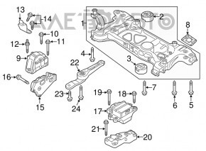 Подрамник передний VW Passat b7 12-15 USA 3.6