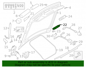 Заглушка Isofix заднього ряду сидінь Audi A5 F5 20-25 5D коричнева