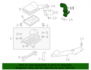 Воздуховод Mitsubishi Outlander 18-22 PHEV