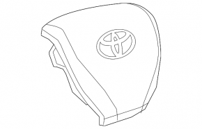 Подушка безопасности airbag в руль водительская Toyota Camry v55 15-17 usa, полез хром, ржавый пиропатрон