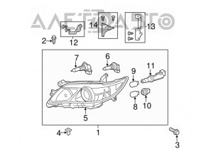 Фара передня права Toyota Camry v45 10-11 uалоген