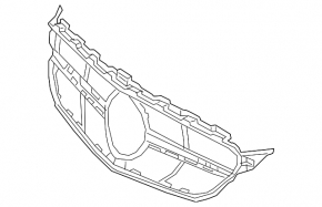 Грати радіатора grill Mercedes C-class W205 300/350e 15-18 AMG pkg, під камеру, Diamond