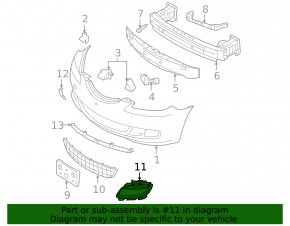 Заглушка птф правая Mazda3 03-09 HB