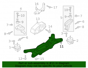 Опора АКПП Ford Mustang mk6 18-23 2.3T под 10 ступ АКПП