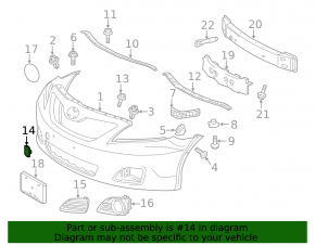 Заглушка буксировочного крюка переднего бампера Toyota Camry v40 10-11