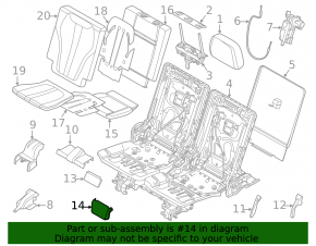 Заглушка салазки заднего сиденья 3-й ряд передняя левая BMW X7 G07 19-26 черная, царапина