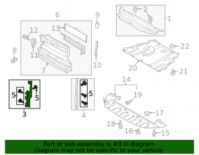 Дефлектор радиатора правый Ford Fusion mk5 13-16 2.0T