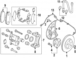 Кожух гальмівного диска передній лівий Mazda CX-90 24-26