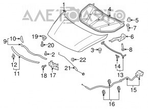 Защелка опоры капота Mazda 6 14-21