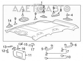 Заглушка козырька левая Lincoln MKC 15-19 черная