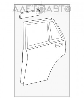 Дверь голая задняя правая Lexus RX300 RX330 RX350 RX400h 04-09