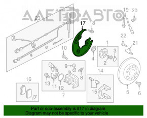 Кожух тормозного диска задний левый VW CC 08-17