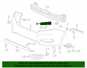Крепление заднего бампера правое внутреннее Honda Civic X FC 16-21 4d слом креп