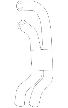 Патрубок системи охолодження Audi A4 B9 17-25 2.0T