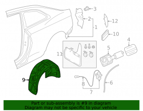 Подкрылок задний правый Audi A5 F5 18-25
