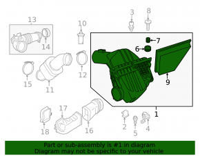 Корпус воздушного фильтра BMW 5 F10 12-16 2.0T