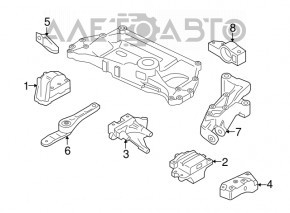 Кронштейн АКПП VW Passat b7 12-15 USA