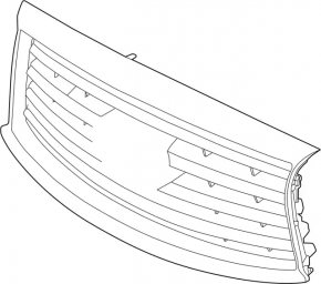 Решетка радиатора grill, Infiniti QX60 16-20 рест, с эмблемой, потерта, царапины