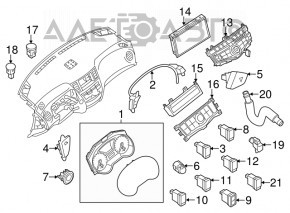 Управление климат-контролем и аудио Nissan Pathfinder 13-16 auto