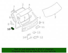 Отбойник двери багажника левый BMW X5 E70 07-13