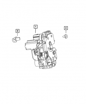 Замок двери передней левой Fiat 500 12-19