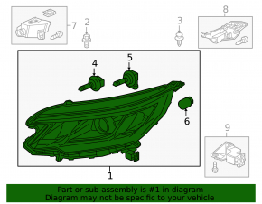 Фара передняя левая Honda CRV 15-16 EX, EXL