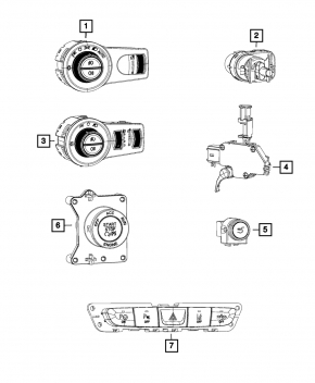 Кнопка зажигания Start-Stop Jeep Cherokee KL 14-23