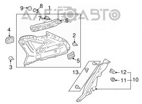 Накладка задней стойки нижняя левая Lexus RX300 RX330 RX350 RX400h 04-08 беж