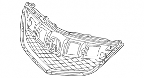 Решітка радіатора grill у зборі Acura RDX 13-15