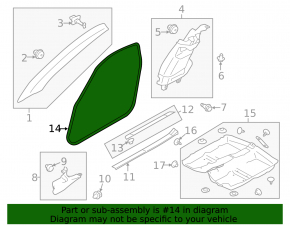 Уплотнитель дверного проема передний левый Toyota GT86 17-20