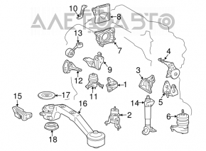 Подушка двигателя передняя Lexus RX400h 06-08
