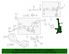 Цапфа передня права Lexus LX570 16-21