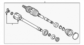 Привід піввісь передня ліва Toyota Camry v50 12-14 2.5 usa